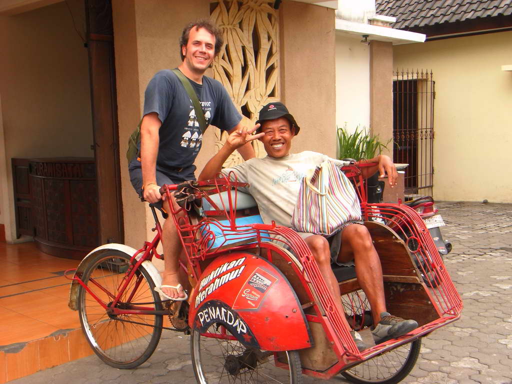 Becak a Yogyakarta