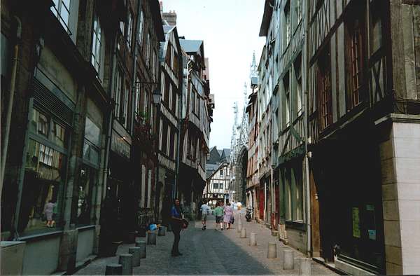 Caratteristico vicolo di Rouen