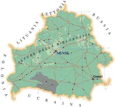 Cartina della Bielorussia