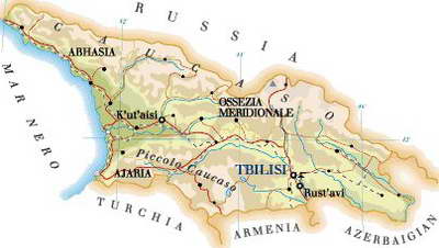 Cartina della Georgia
