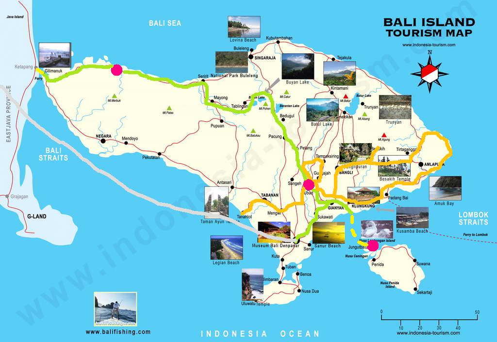Itinerario previsto per IncrediBali 2009 - Parte 2 (Bali e Lombok)